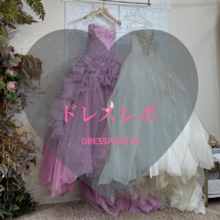 ドレスレポ💫<br><br>手が届かないかもしれないけれど、ヘイリーとリーゼルを着たい✨という気持ちが抑えきれず…<br>見つけたのがDRESSPORTERさんです👰‍♀️✨<br><br>ヴェラフォンのドレスが手が届くくらいの価格でレンタル出来ます(ガチ<br><br>試着に行ったのが結婚式まで1ヶ月くらいというなんとも言えない時期だったので、持ち込み料やキャンセル料を計算して結局は提携ドレスにしました💦ごめんなさい。<br><br>都合で少し遅刻してしまったのに、3着も着させてもらえて嬉しかったです❤️<br>写真にも写っていますが、背中にブラの跡が🥶<br>この跡はすぐに消えないので、当日はブラトップなど緩いインナーを着ると良いですよとアドバイスいただきました✨盲点だった〜💦<br><br>さて、ようやくドレスについて👗<br>モザイクかけても嬉しそうなのわかりますね笑<br><br>リーゼル<br><br>胸元のインド刺繍が唯一無二✨<br>インスタで何度見かけても可愛い😳と思います💓<br>着てみるとみんな着たがる気持ちがわかる！！<br>ふわふわレースで女の子が好きな要素が全部詰まっている💓<br>心なしか3割増しで可愛く見える！？<br>テンション爆上がりで、後撮りで着る機会があれば嬉しい！🥺<br><br>ピンクヘイリー<br><br>このピンクはピンクヘイリーにしかない色らしいです💗<br>ピンク好きなわたし歓喜！<br>青みかかっているから似合わないかも…と思いましたが、意外といける！？<br>胴長に見えるかも…もプレスをかけると花びら部分が上にきてちょうど良いバランスになるみたいです🌸<br>桜と撮りたい1着！！(地元が桜で有名なため桜基準)<br><br>ヌードヘイリー<br><br>ピンクよりも気に入った！！<br>真っ白があまり似合わないから、柔らかい色がよき✨<br>プレスかけてふわふわヘイリー着たら幸せ空間やなー🥺<br>全方位可愛いんですけど？<br><br>結婚式終わったら後撮りで着たいな。🥺✨✨